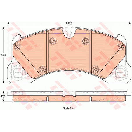 Jeu de quatre plaquettes de...