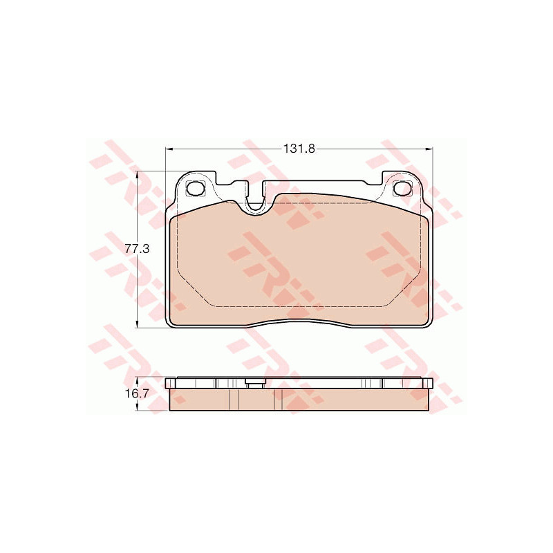 Jeu de quatre plaquettes de frein à disque TRW