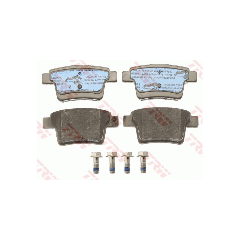 Jeu de quatre plaquettes de frein à disque TRW