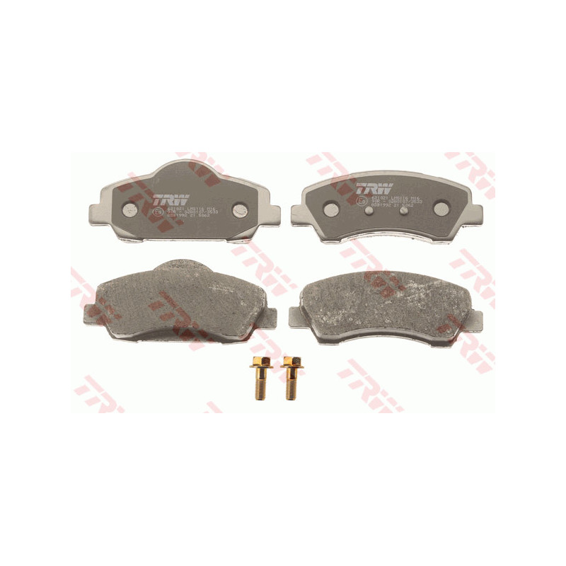 Jeu de quatre plaquettes de frein à disque TRW