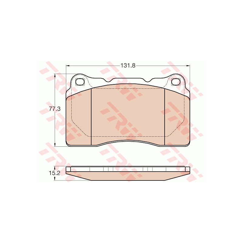 Jeu de quatre plaquettes de frein à disque TRW