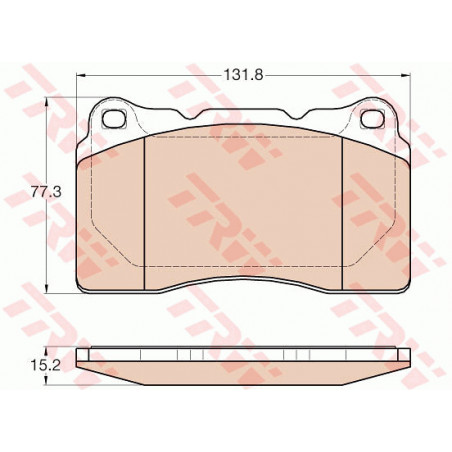 Jeu de quatre plaquettes de frein à disque TRW