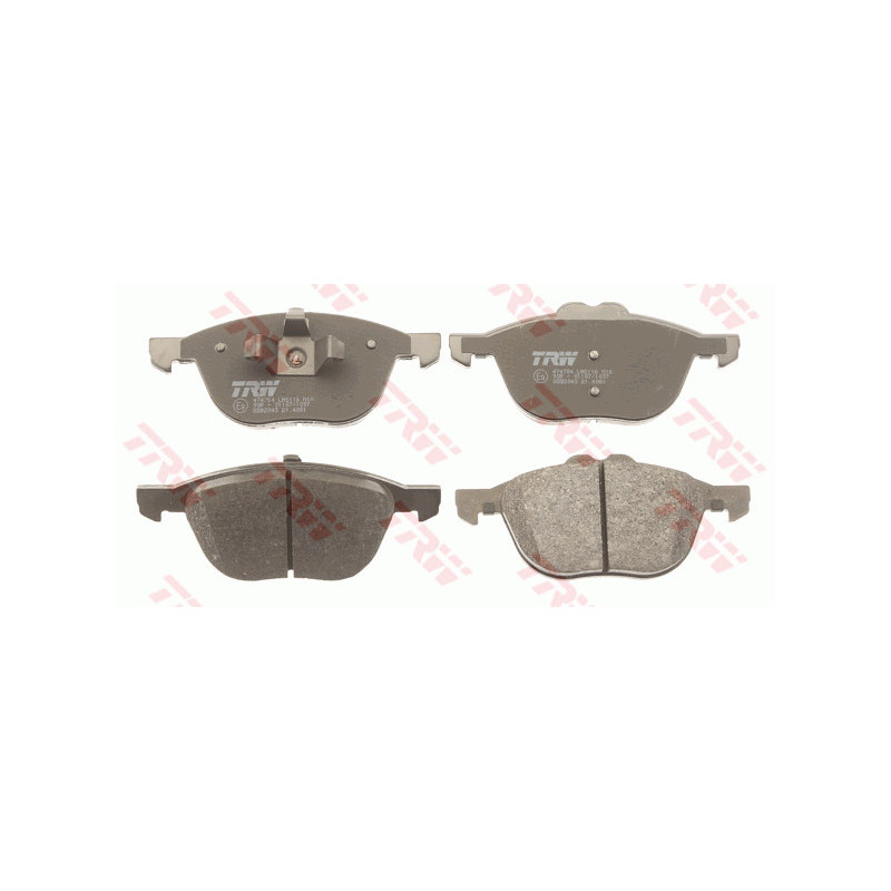 Jeu de quatre plaquettes de frein à disque TRW