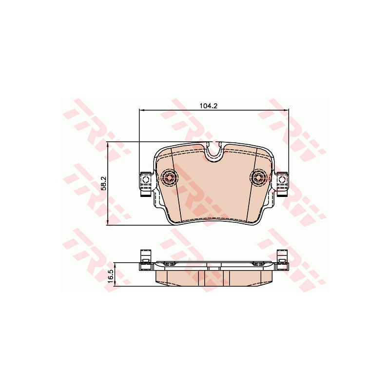 Jeu de quatre plaquettes de frein à disque TRW