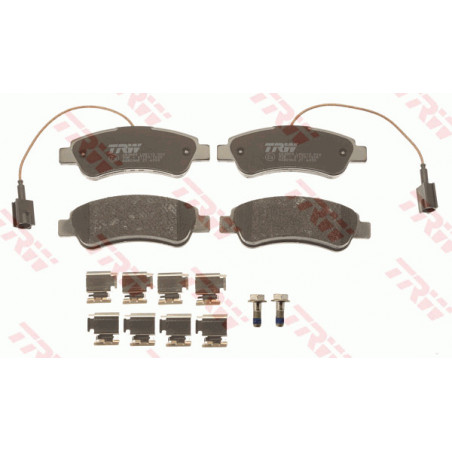 Jeu de quatre plaquettes de frein à disque TRW