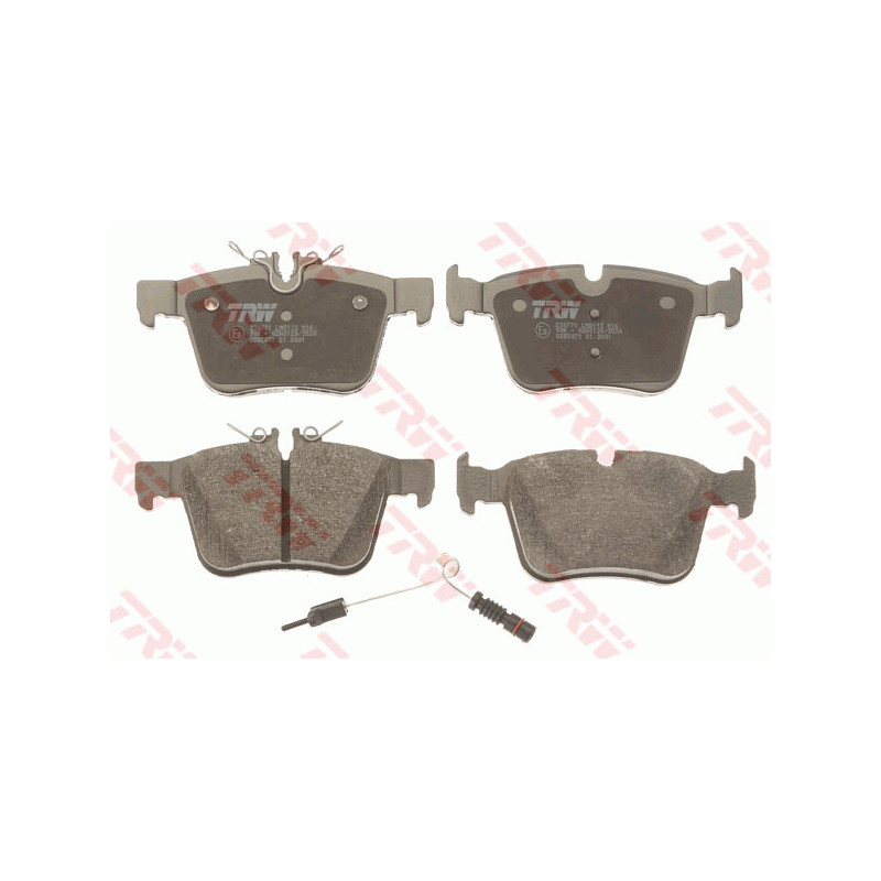 Jeu de quatre plaquettes de frein à disque TRW