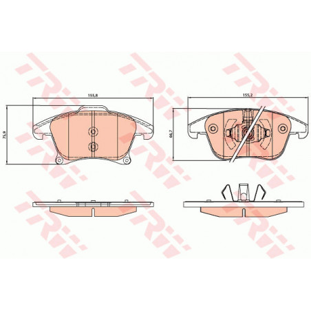Jeu de quatre plaquettes de...