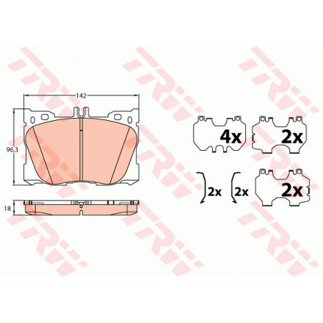 Jeu de quatre plaquettes de...