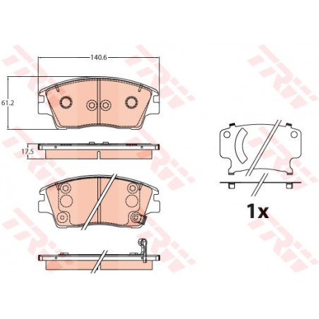 Jeu de quatre plaquettes de...