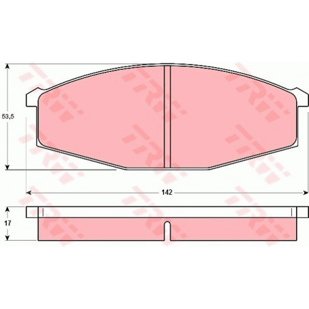 Jeu de quatre plaquettes de frein à disque TRW