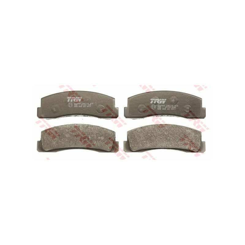 Jeu de quatre plaquettes de frein à disque TRW