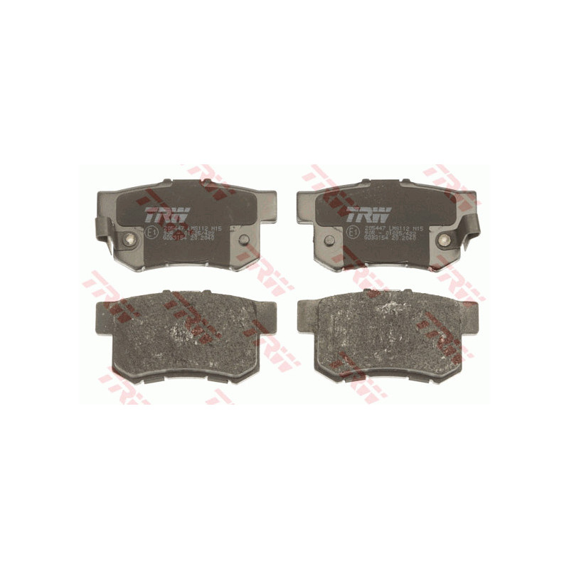 Jeu de quatre plaquettes de frein à disque TRW