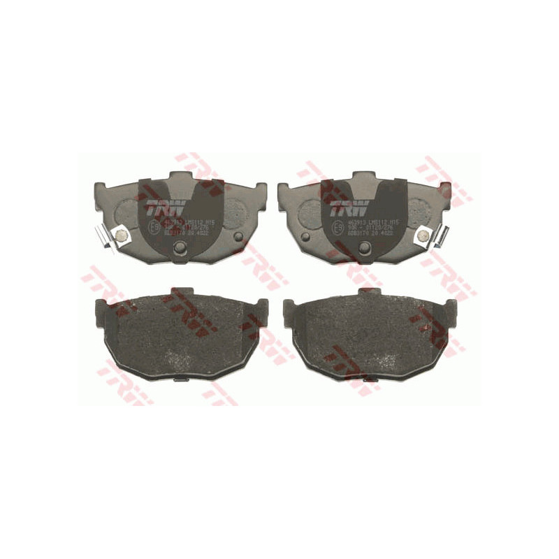 Jeu de quatre plaquettes de frein à disque TRW