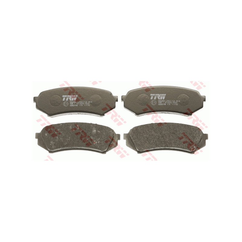 Jeu de quatre plaquettes de frein à disque TRW