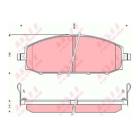 Jeu de quatre plaquettes de frein à disque TRW