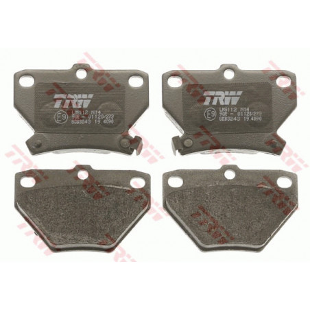 Jeu de quatre plaquettes de frein à disque TRW