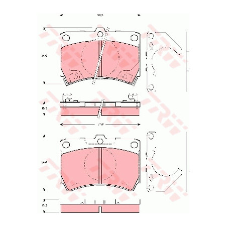 Jeu de quatre plaquettes de...