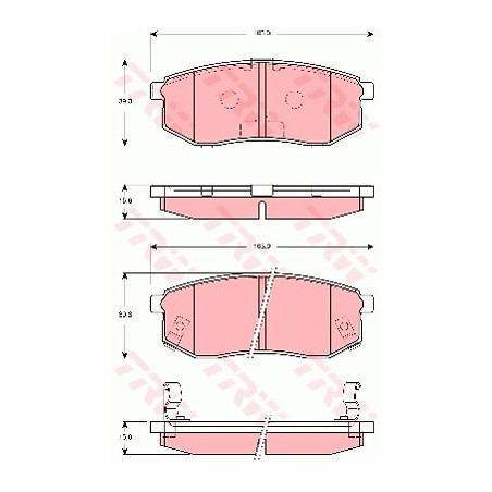 Jeu de quatre plaquettes de...