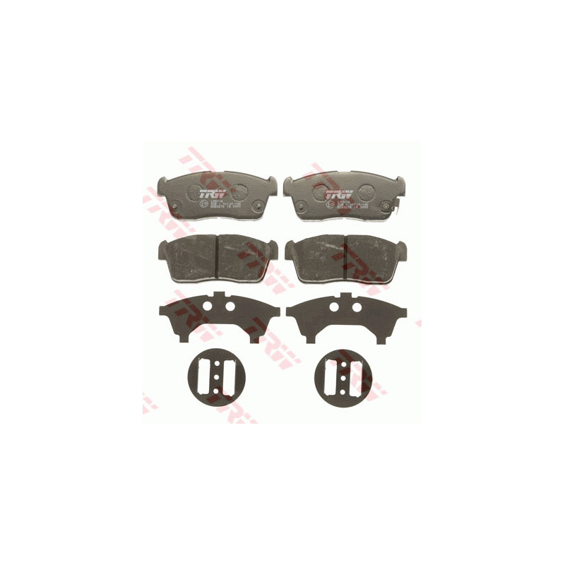 Jeu de quatre plaquettes de frein à disque TRW