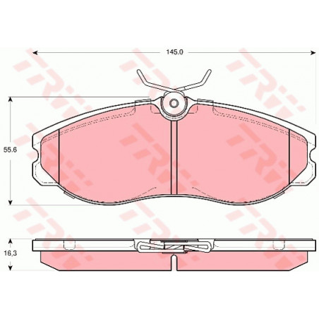 Jeu de quatre plaquettes de frein à disque TRW