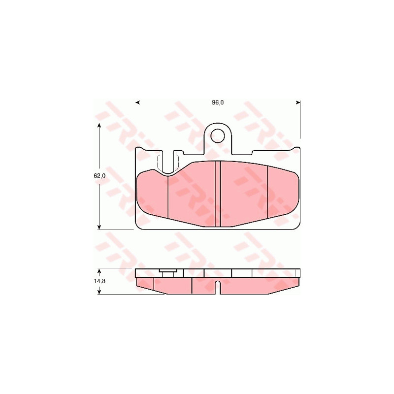 Jeu de quatre plaquettes de frein à disque TRW