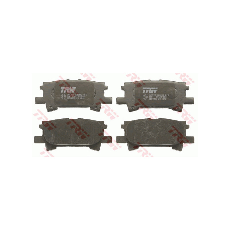Jeu de quatre plaquettes de frein à disque TRW