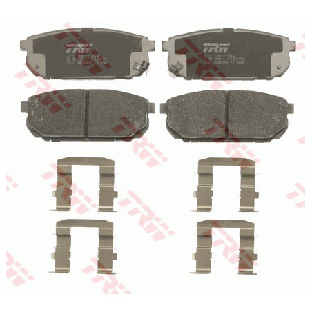 Jeu de quatre plaquettes de frein à disque TRW