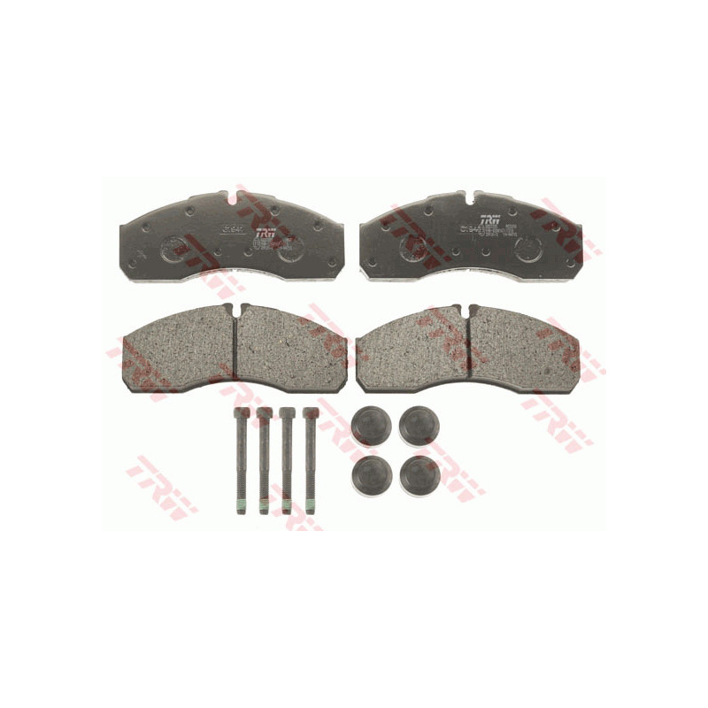 Jeu de quatre plaquettes de frein à disque TRW