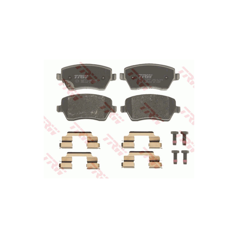 Jeu de quatre plaquettes de frein à disque TRW