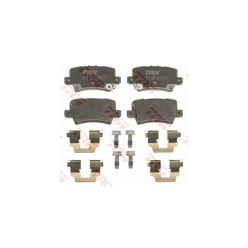Jeu de quatre plaquettes de frein à disque TRW