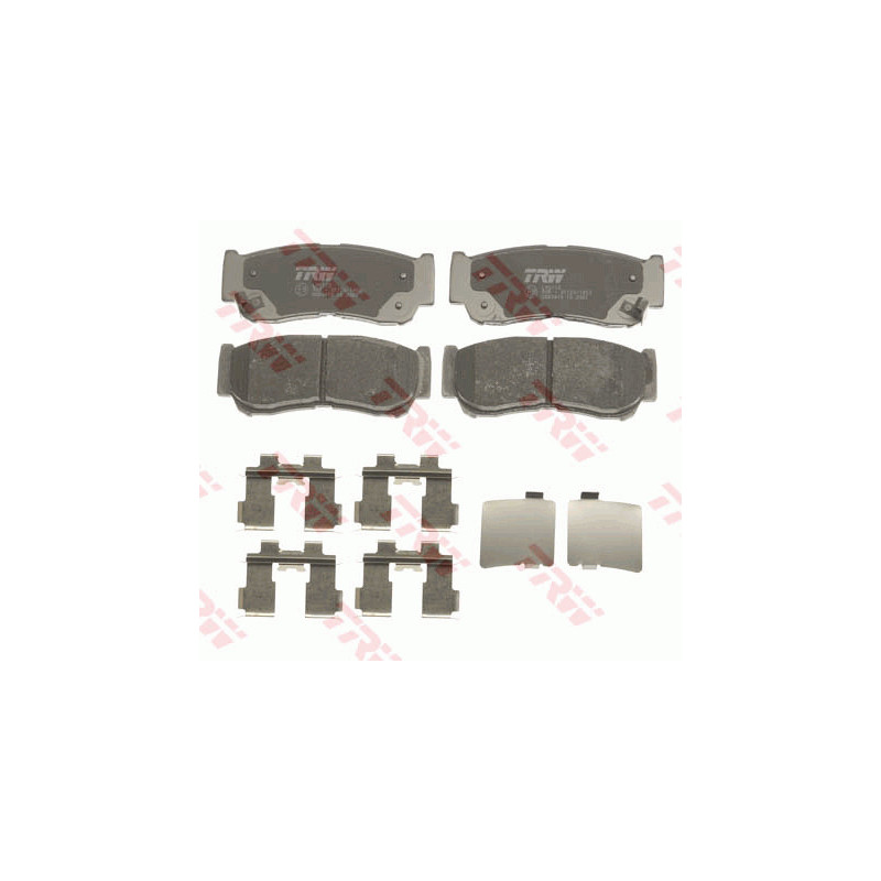 Jeu de quatre plaquettes de frein à disque TRW