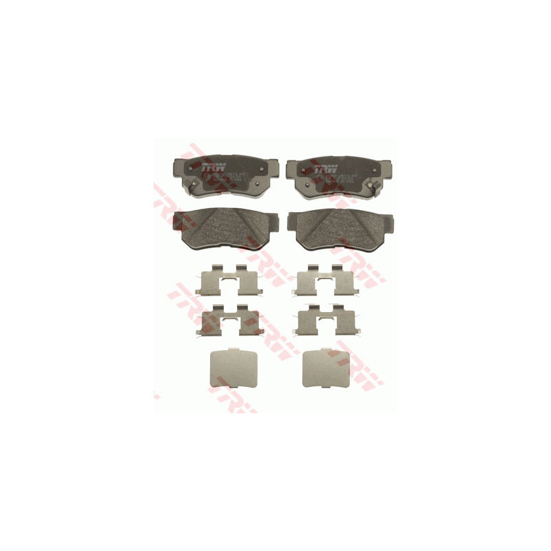 Jeu de quatre plaquettes de frein à disque TRW