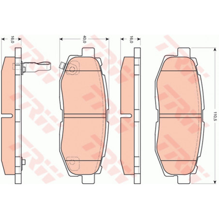 Jeu de quatre plaquettes de...