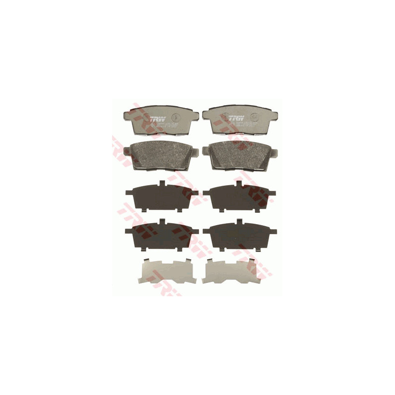 Jeu de quatre plaquettes de frein à disque TRW