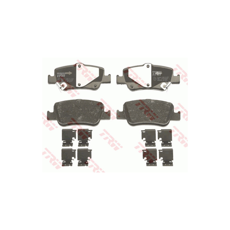 Jeu de quatre plaquettes de frein à disque TRW