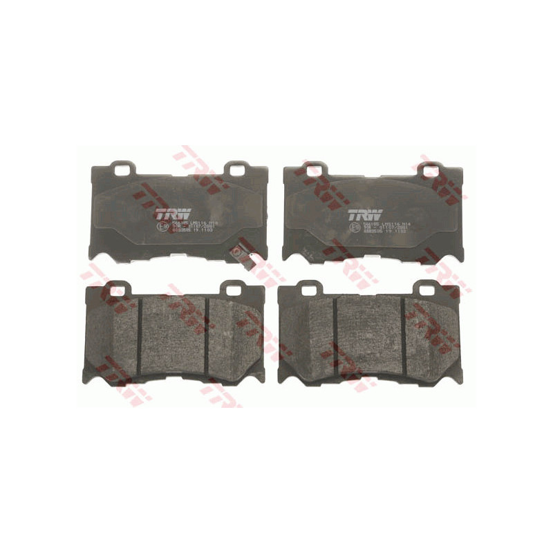 Jeu de quatre plaquettes de frein à disque TRW