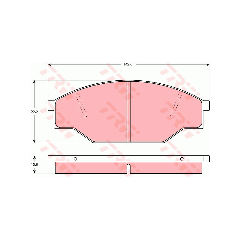 Jeu de quatre plaquettes de frein à disque TRW