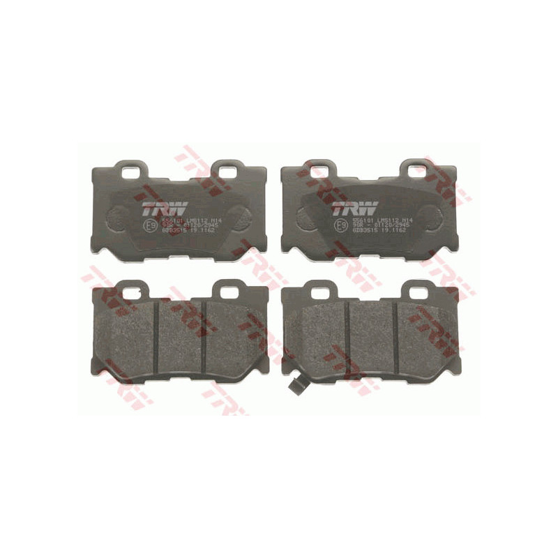 Jeu de quatre plaquettes de frein à disque TRW