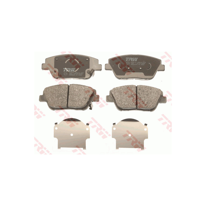 Jeu de quatre plaquettes de frein à disque TRW