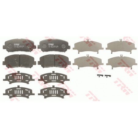 Jeu de quatre plaquettes de frein à disque TRW
