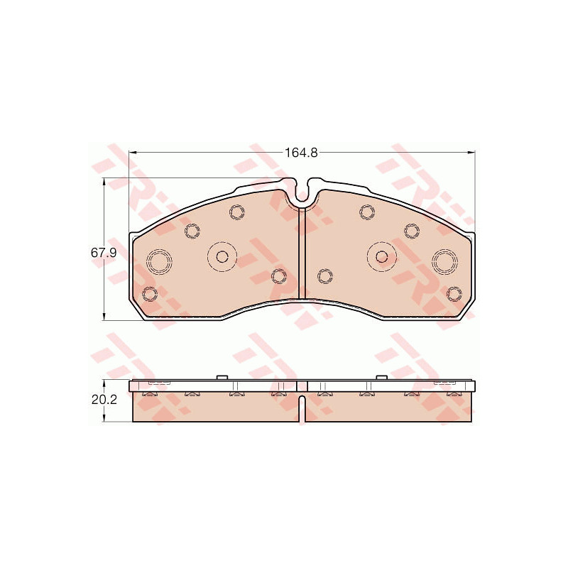 Jeu de quatre plaquettes de frein à disque TRW