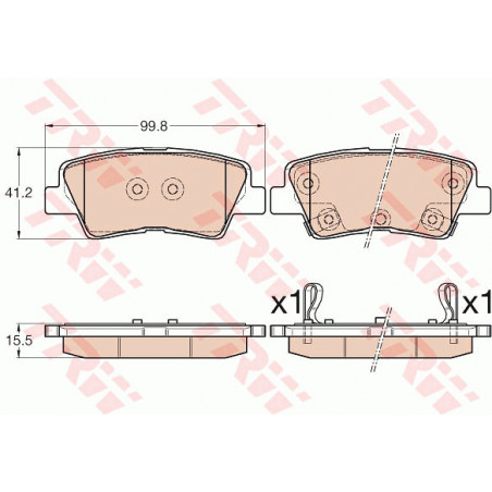 Jeu de quatre plaquettes de...