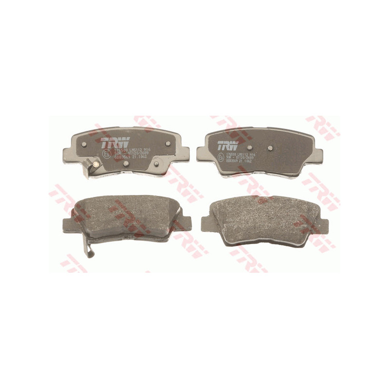 Jeu de quatre plaquettes de frein à disque TRW