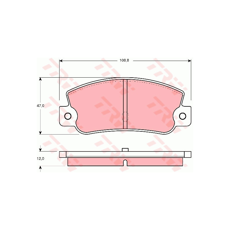 Jeu de quatre plaquettes de frein à disque TRW