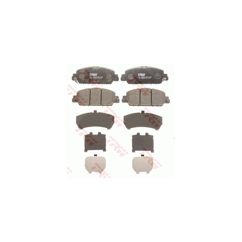 Jeu de quatre plaquettes de frein à disque TRW