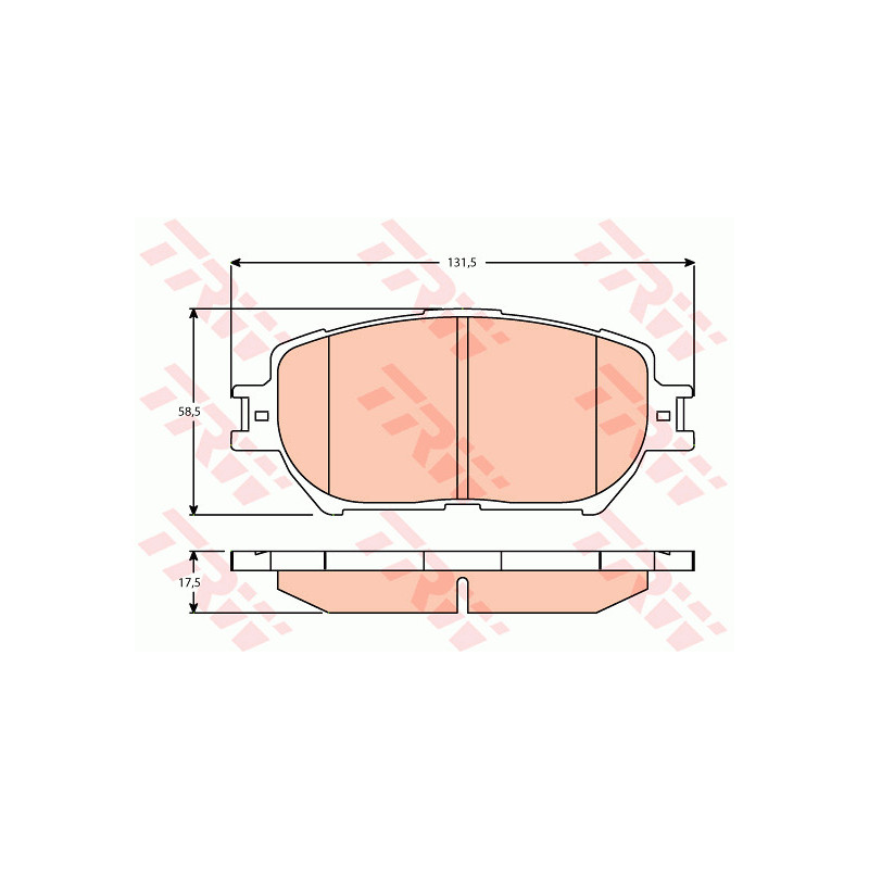 Jeu de quatre plaquettes de frein à disque TRW