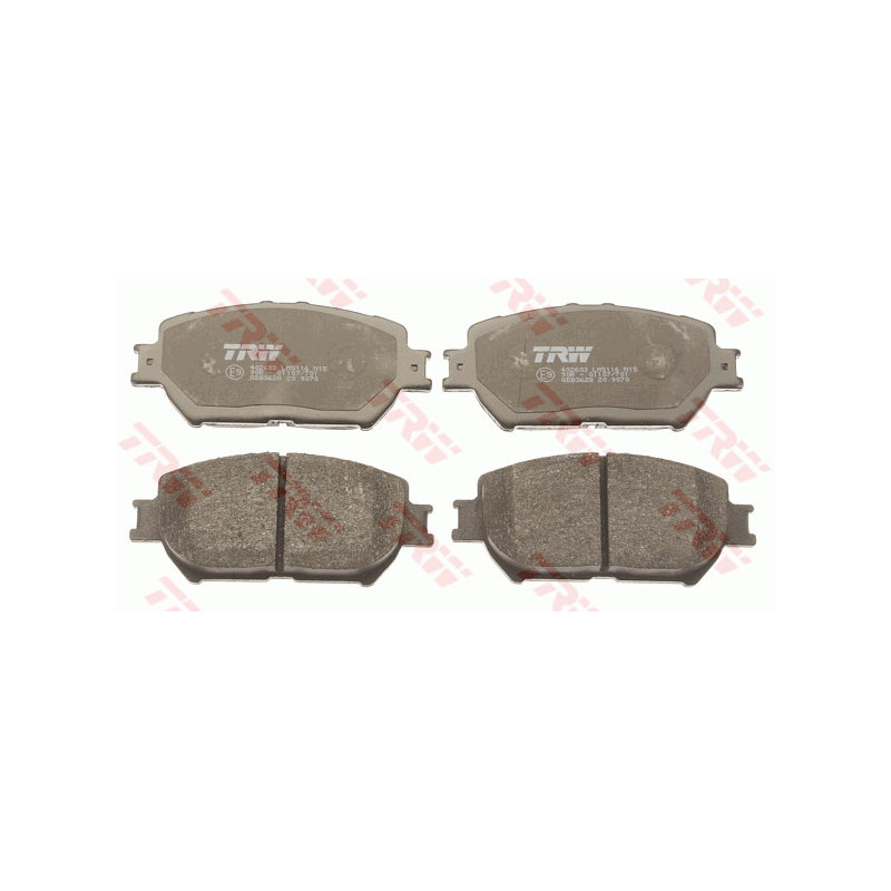 Jeu de quatre plaquettes de frein à disque TRW