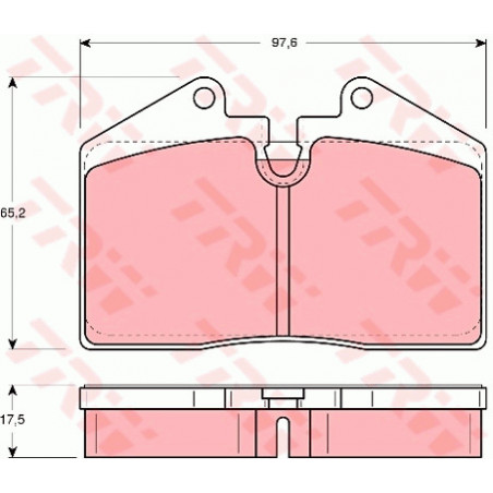 Jeu de quatre plaquettes de frein à disque TRW