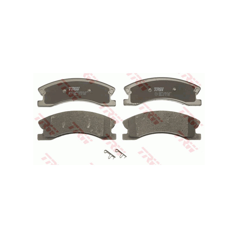 Jeu de quatre plaquettes de frein à disque TRW