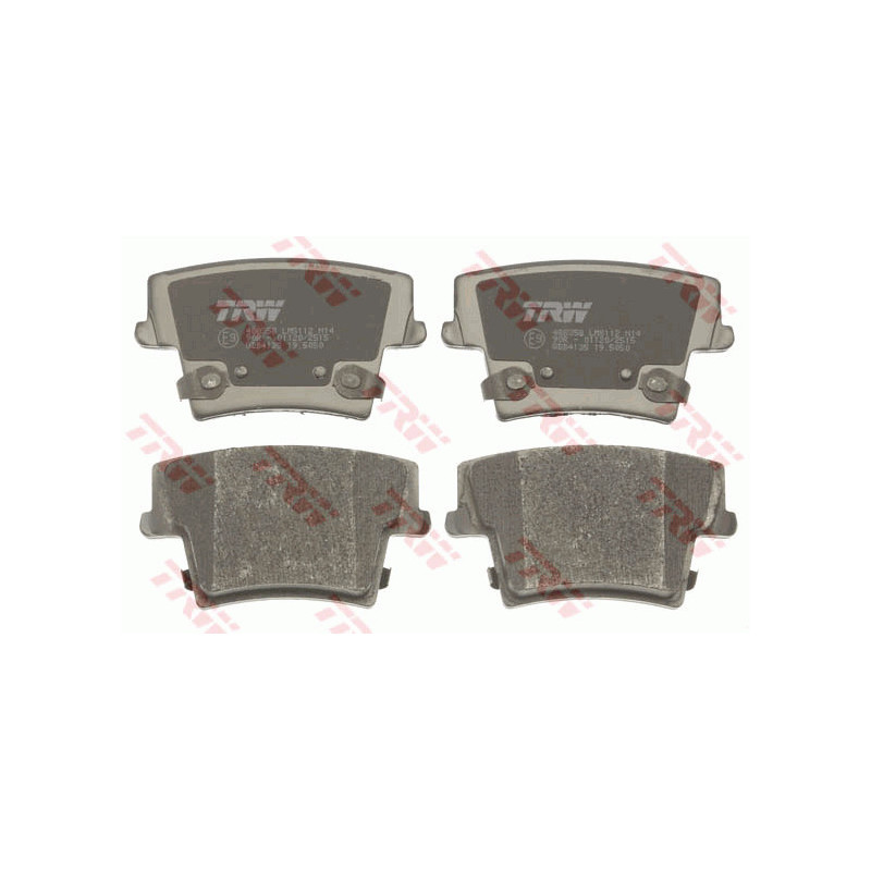 Jeu de quatre plaquettes de frein à disque TRW